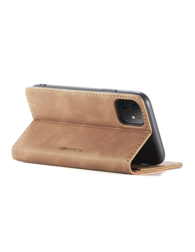 Cover iPhone 11 Pelle Portafoglio Marrone | Melacompro