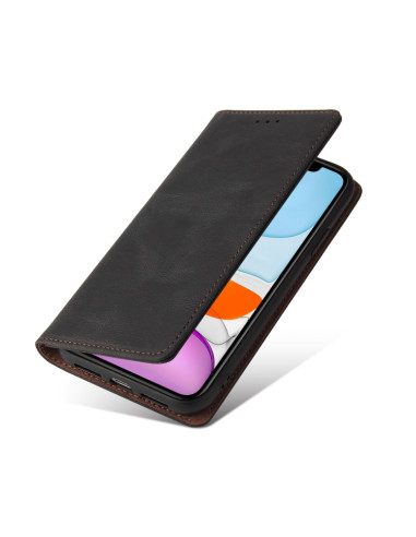 Cover iPhone 11 Pelle PU Marrone Libro Nero | Melacompro