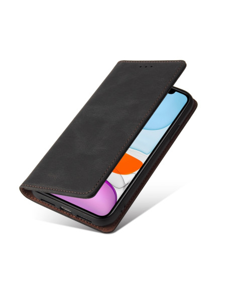 Cover iPhone 11 Pelle PU Marrone Libro Nero | Melacompro