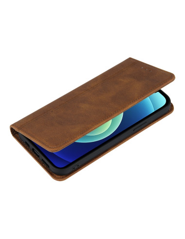 Cover iPhone 11 Pro Pelle Magnetica Marrone | Melacompro