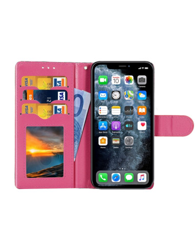Cover iPhone 11 Pro Max Leopardato Oro Rosa Magenta | Melacompro