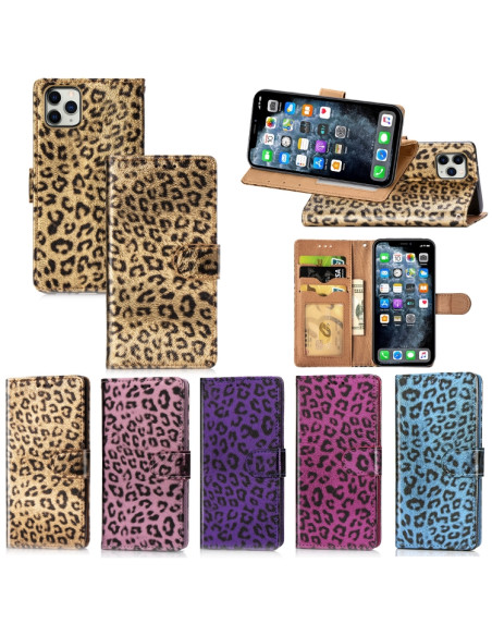Cover iPhone 11 Pro Max Leopardato Oro Rosa Magenta | Melacompro