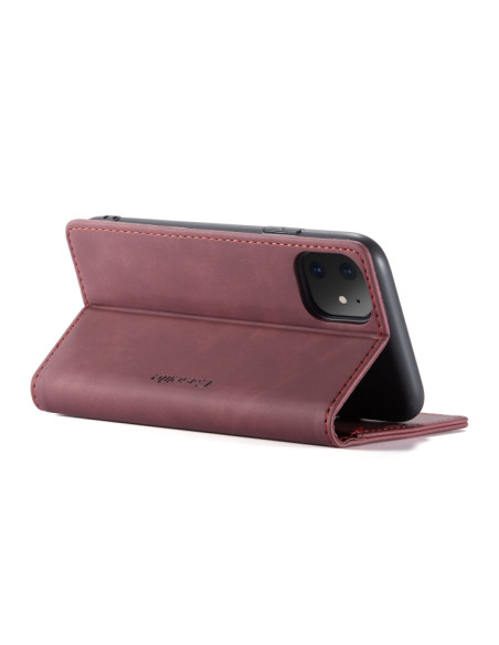 Cover iPhone 11 Pelle Portafoglio Wine | Melacompro