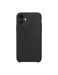 Cover iPhone 12 Silicone Liquido Ultra Sottile Nero