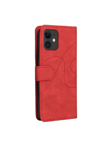 Cover iPhone 11 Pelle PU Marrone Libro Rosso | Melacompro