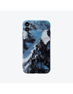Cover iPhone 12 TPU Montagna Innevata