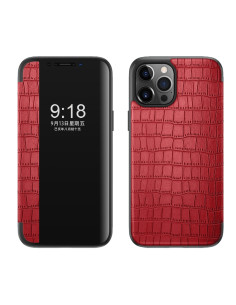 Cover iPhone 11 Pelle PU Libro con Portacarte Rosso