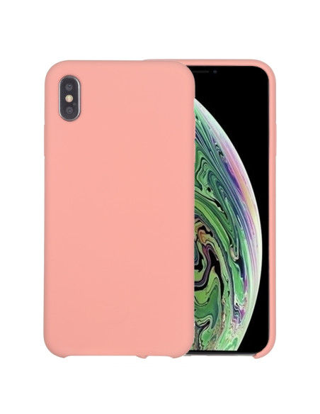 Cover iPhone XR Silicone Liquido Giallo Light Rosa | Melacompro