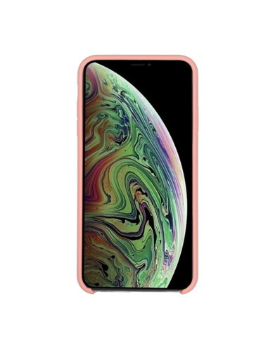 Cover iPhone XR Silicone Liquido Giallo Light Rosa | Melacompro