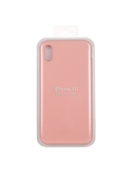 Cover iPhone XR Silicone Liquido Giallo Light Rosa | Melacompro