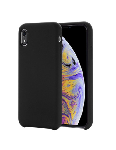 Cover iPhone XR Silicone Liquido Giallo Nero | Melacompro