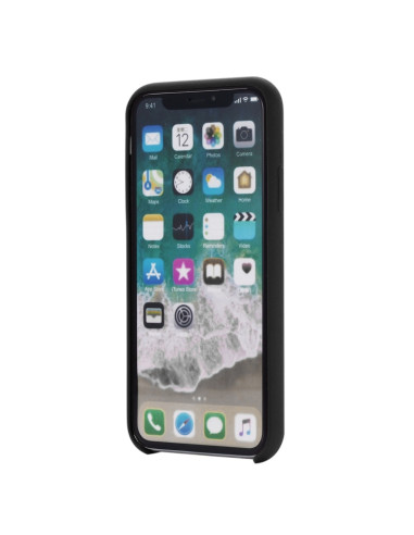 Cover iPhone XR Silicone Liquido Giallo Nero | Melacompro