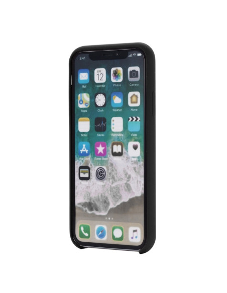Cover iPhone XR Silicone Liquido Giallo Nero | Melacompro