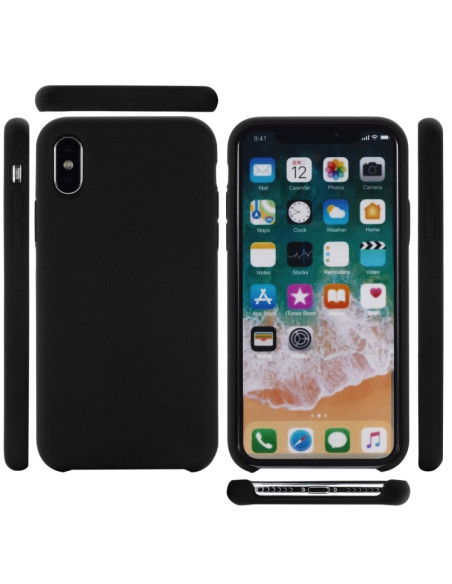 Cover iPhone XR Silicone Liquido Giallo Nero | Melacompro