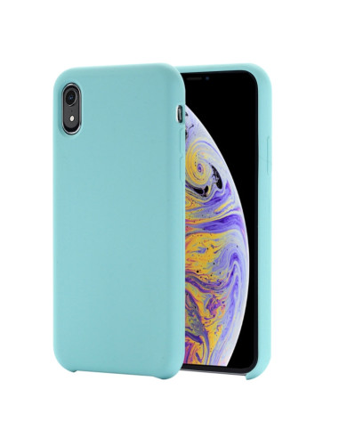 Cover iPhone XR Silicone Liquido Giallo Baby Blu | Melacompro