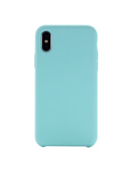 Cover iPhone XR Silicone Liquido Giallo Baby Blu | Melacompro