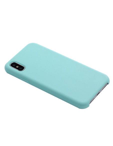 Cover iPhone XR Silicone Liquido Giallo Baby Blu | Melacompro