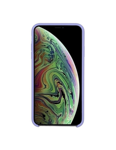 Cover iPhone XR Silicone Liquido Giallo Light Viola | Melacompro