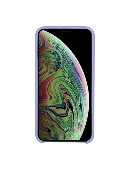 Cover iPhone XR Silicone Liquido Giallo Light Viola | Melacompro