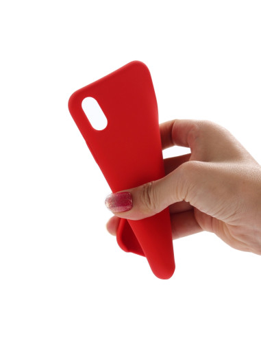 Cover iPhone XR Silicone Liquido Giallo Rosso | Melacompro