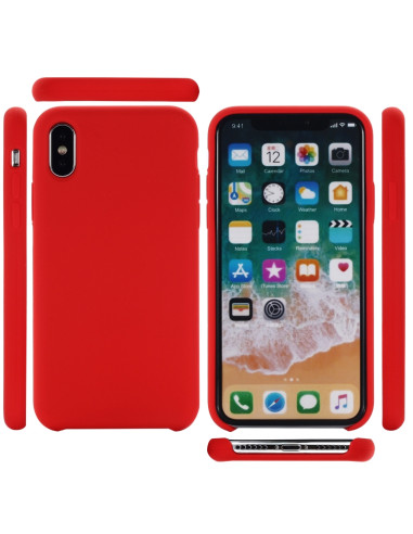 Cover iPhone XR Silicone Liquido Giallo Rosso | Melacompro