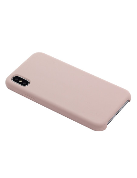 Cover iPhone XR Silicone Liquido Giallo Light Rosa | Melacompro