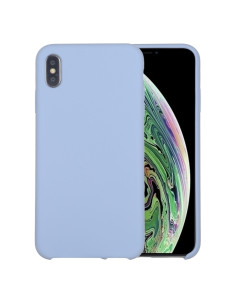 Cover iPhone XR Silicone Liquido Giallo Baby Blu