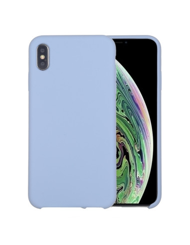 Cover iPhone XR Silicone Liquido Giallo Baby Blu | Melacompro