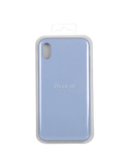 Cover iPhone XR Silicone Liquido Giallo Baby Blu | Melacompro