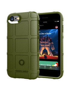 Cover iPhone SE 2020 TPU Antiurto Nero Army Verde
