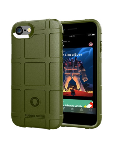 Cover iPhone SE 2020 TPU Antiurto Nero Army Verde | Melacompro
