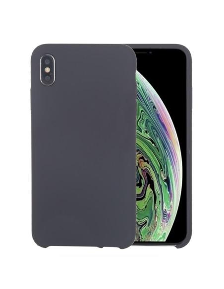 Cover iPhone XR Silicone Liquido Giallo Dark Grigio | Melacompro