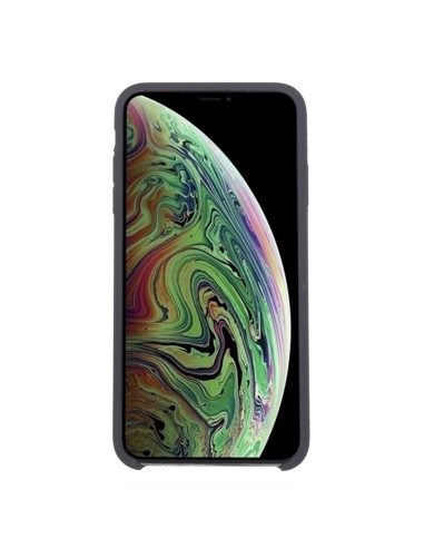 Cover iPhone XR Silicone Liquido Giallo Dark Grigio | Melacompro