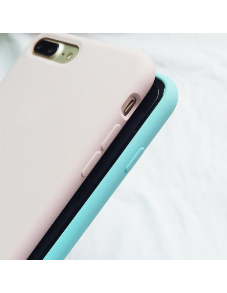 Cover iPhone XR Silicone Liquido Giallo Dark Grigio | Melacompro