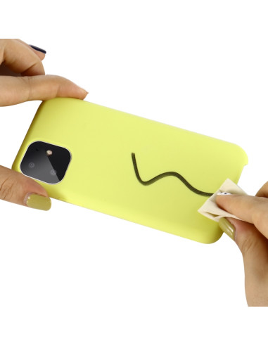 Cover iPhone 11 Silicone Antiurto Nero Giallo | Melacompro