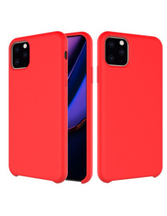 Cover iPhone 11 Pro Max Silicone Antiurto Bianca Rosso