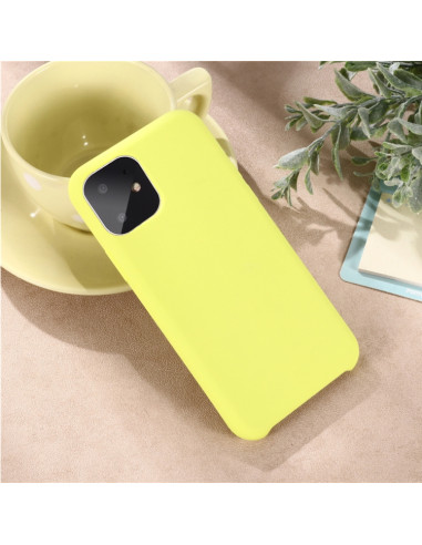 Cover iPhone 11 Pro Max Silicone Bianca Giallo | Melacompro