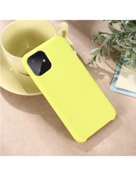 Cover iPhone 11 Pro Max Silicone Bianca Giallo | Melacompro