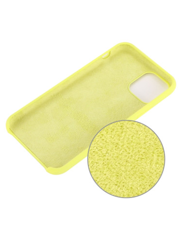 Cover iPhone 11 Pro Max Silicone Bianca Giallo | Melacompro