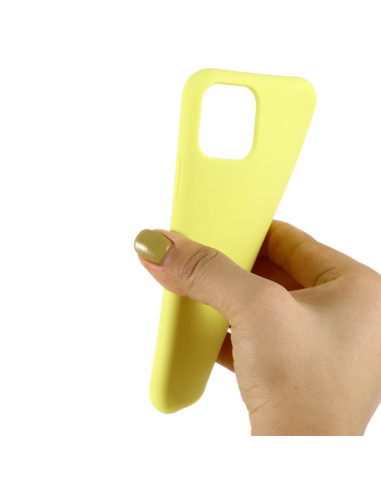 Cover iPhone 11 Pro Max Silicone Bianca Giallo | Melacompro