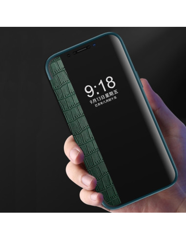 Cover iPhone 11 Pelle PU Marrone Libro Nero | Melacompro