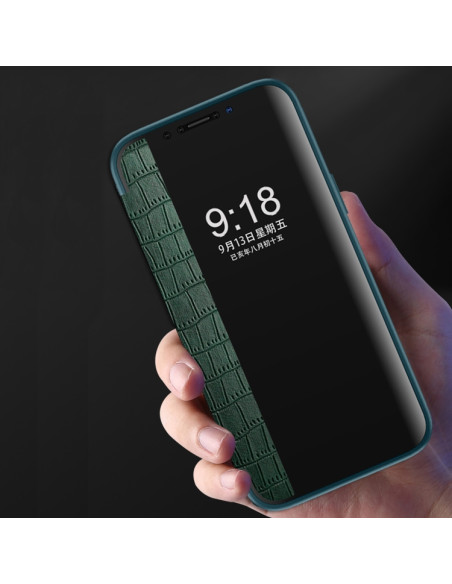 Cover iPhone 11 Pelle PU Marrone Libro Nero | Melacompro