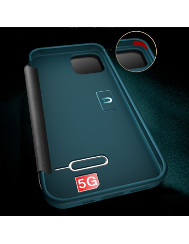 Cover iPhone 11 Pelle PU Marrone Libro Nero | Melacompro