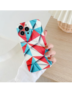 Cover iPhone 13 TPU Antiurto Astratto Rosso Blu Abstract Rosso Blu