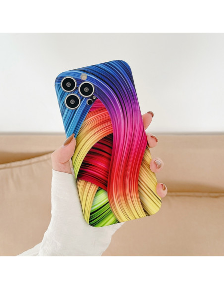 Cover iPhone 13 TPU Antiurto Astratto Abstract colorful | Melacompro