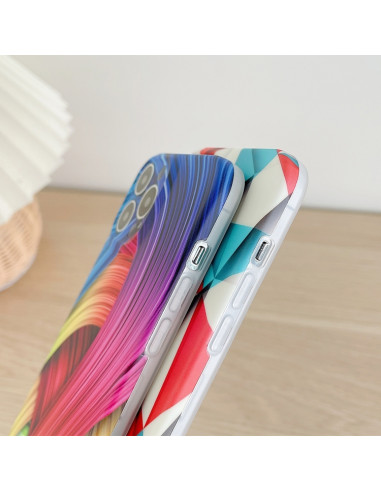 Cover iPhone 13 TPU Antiurto Astratto Abstract colorful | Melacompro