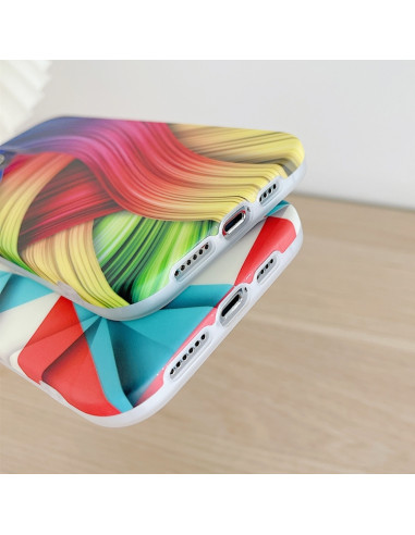 Cover iPhone 13 TPU Antiurto Astratto Abstract colorful | Melacompro