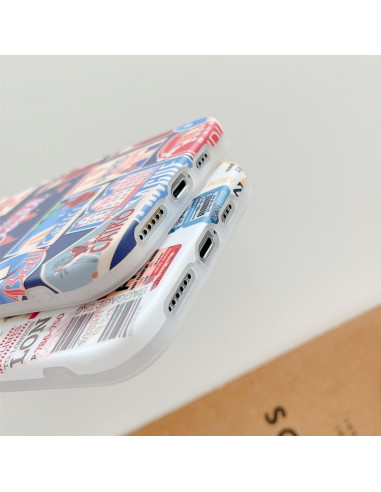 Cover iPhone 13 TPU Antiurto Astratto Travel around the world Blu | Melacompro