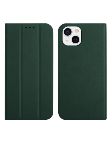 Cover iPhone 13 Pelle Rosso Vino Deep Verde | Melacompro