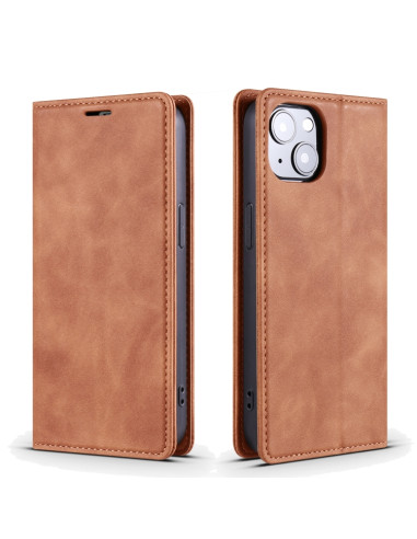 Cover iPhone 13 Pelle Rosso Vino Coffee | Melacompro